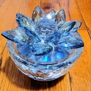 Crystal Flower Accessory Jewelry Bowl